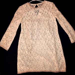 French Connection cream white shift sheath dress 6